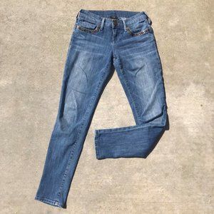 Skinny mid rise denim